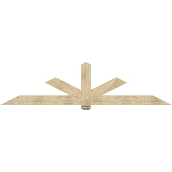 Ekena Millwork Kennewick Rough Sawn Timber Gable Bracket, Douglas Fir, 108"W x 27"H x 2"D x 6"F, 6/12 Pitch GBW108X27X0206KEN00RDF - main